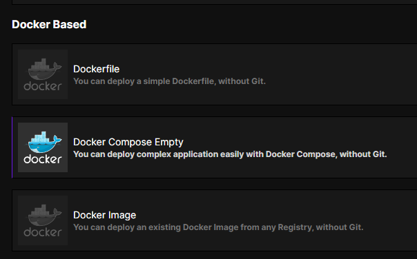 ressource docker compose empty