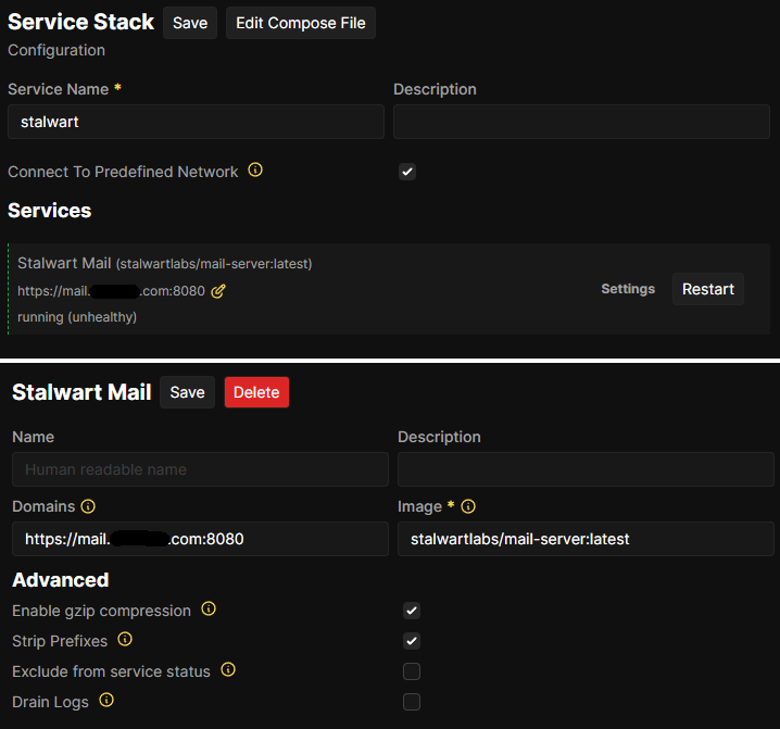 stalwart connect to predefined network